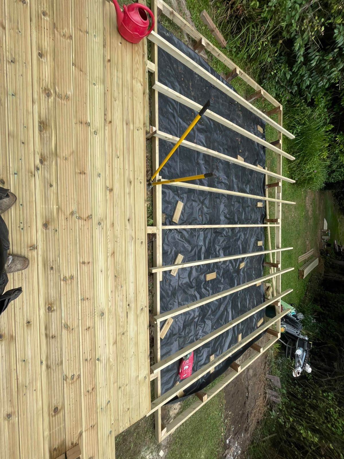 Finished structural joist frame ready for decking